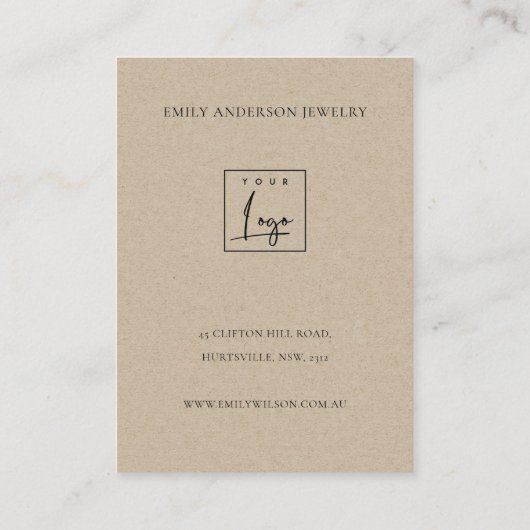 Elegant minimale eenvoudige roze hartsoppas visitekaartje (Achterkant)