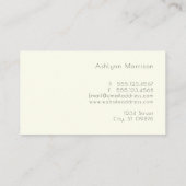 Elegant minimale Eucalyptus Botanisch op ivoor Visitekaartje (Achterkant)