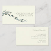 Elegant minimale Eucalyptus Botanisch op ivoor Visitekaartje (Voorkant / Achterkant)