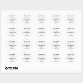 Elegant & Minimale Floral Background Bat Mitzvah C Ronde Sticker (Vel)