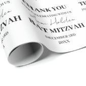 Elegant & Minimale Floral Background Bat Mitzvah W Cadeaupapier (Rol Hoek)