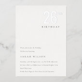 Elegant Minimale Folie Zilver Elke zondag Folie Uitnodiging (Voorkant)