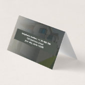 Elegant Minimale foto van Estate Agent Visitekaartje (Achterkant)