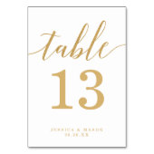 Elegant Minimale Gold-getallen Kaart (Voorkant)