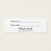 Elegant Minimale Gold Heart Roos Gold Referral Mini Visitekaartjes (Achterkant)