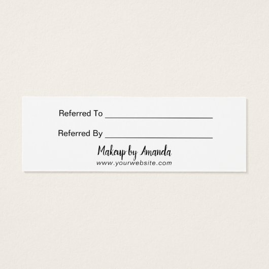 Elegant Minimale Gold Heart Roos Gold Referral Mini Visitekaartjes (Achterkant)