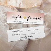 Elegant Minimale Gold Heart Roos Gold Referral Mini Visitekaartjes