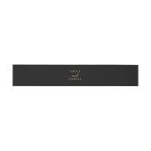 Elegant Minimale Gold Invitation Belly Band Uitnodigingen Wikkel (Vlak)