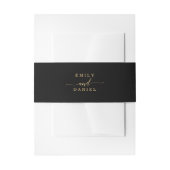 Elegant Minimale Gold Invitation Belly Band Uitnodigingen Wikkel (Voorkant Voorbeeld)