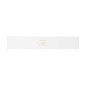 Elegant Minimale Gold Invitation Belly Band Uitnodigingen Wikkel (Vlak)