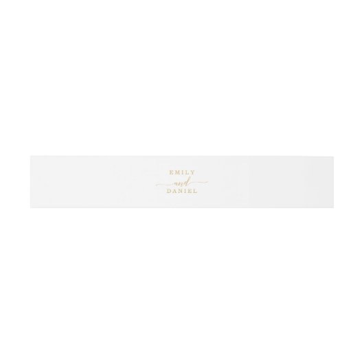 Elegant Minimale Gold Invitation Belly Band Uitnodigingen Wikkel (Vlak)