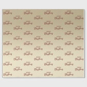 Elegant Minimale Gold Red-kerst  Cadeaupapier (Vlak)