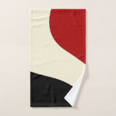 Elegant minimale golf in Rood, Zwart en Cream Bad Handdoek (Handdoek)