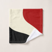 Elegant minimale golf in Rood, Zwart en Cream Bad Handdoek (Wasdoekje)