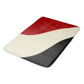 Elegant minimale golf in Rood, Zwart en Cream Badmat (Gekanteld)