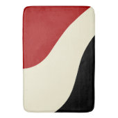 Elegant minimale golf in Rood, Zwart en Cream Badmat (Voorkant Verticaal)