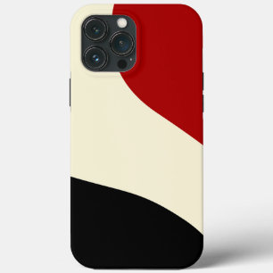 Elegant minimale golf in Rood, Zwart en Cream Case-Mate iPhone Case