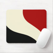 Elegant minimale golf in Rood, Zwart en Cream Muismat (Met muis)