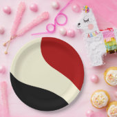 Elegant minimale golf in Rood, Zwart en Cream Papieren Bordje (Feest)