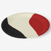 Elegant minimale golf in Rood, Zwart en Cream Papieren Bordje (Gekanteld)