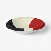 Elegant minimale golf in Rood, Zwart en Cream Papieren Kommen (Gebogen)