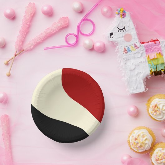 Elegant minimale golf in Rood, Zwart en Cream Papieren Kommen (Feest)