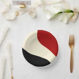 Elegant minimale golf in Rood, Zwart en Cream Papieren Kommen