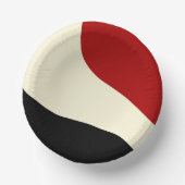 Elegant minimale golf in Rood, Zwart en Cream Papieren Kommen (Voorkant)