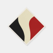 Elegant minimale golf in Rood, Zwart en Cream Servet (Hoek)