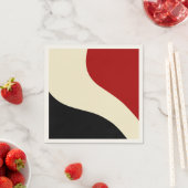 Elegant minimale golf in Rood, Zwart en Cream Servet (Insitu)