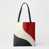 Elegant minimale golf in Rood, Zwart en Cream Tote Bag (Voorkant)