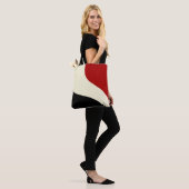 Elegant minimale golf in Rood, Zwart en Cream Tote Bag (Op model)
