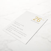 Elegant minimale goudolie elke dag van de leeftijd folie uitnodiging (Gedraaid)