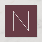 Elegant Minimale grijnhaven Vierkante Visitekaartje (Voorkant)