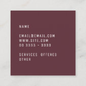 Elegant Minimale grijnhaven Vierkante Visitekaartje (Achterkant)