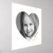 Elegant minimale hartfoto met de naam Silver Gold Folie Afdrukken (Laagn)