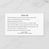 Elegant Minimale instructies voor de behandeling v Visitekaartje (Achterkant)