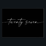 Elegant Minimale Kaarten van de Lijst van het Manu<br><div class="desc">Dit ontwerp van het lijstaantal kenmerkt een elegante minimale manuscriptdoopvont. Klik de "Klik om verder"knoop aan te passen om de kleur van de manuscriptformulering en de achtergrondkleur uit te geven. Bekijk het hele collectie voor meer overeenkomende objecten!</div>