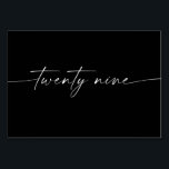 Elegant Minimale Kaarten van de Lijst van het Manu<br><div class="desc">Dit ontwerp van het lijstaantal kenmerkt een elegante minimale manuscriptdoopvont. Klik de "Klik om verder"knoop aan te passen om de kleur van de manuscriptformulering en de achtergrondkleur uit te geven. Bekijk het hele collectie voor meer overeenkomende objecten!</div>