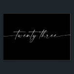 Elegant Minimale Kaarten van de Lijst van het Manu<br><div class="desc">Dit ontwerp van het lijstaantal kenmerkt een elegante minimale manuscriptdoopvont. Klik de "Klik om verder"knoop aan te passen om de kleur van de manuscriptformulering en de achtergrondkleur uit te geven. Bekijk het hele collectie voor meer overeenkomende objecten!</div>