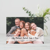 Elegant Minimale kerstfoto op maat Feestdagenkaart (Staand voorkant)