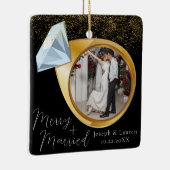 Elegant Minimale kerstkerkwiek + Gehuwd Keramisch Ornament (Rechts)