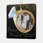 Elegant Minimale kerstkerkwiek + Gehuwd Keramisch Ornament (Links)