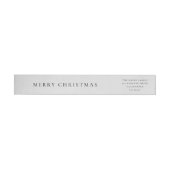 Elegant Minimale Kerstmis-dove Grijs-retouradres (Individueel)