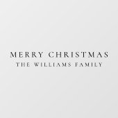 Elegant Minimale kerstnaam Raamsticker (Vel)