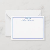 Elegant Minimale Klassic Script Navy Blue Notitiekaartje (Voorkant)