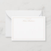 Elegant Minimale Klassieke Script Pastel Brown Notitiekaartje (Voorkant)