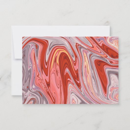 Elegant Minimale kleurrijke Lava Abstracte bruilof RSVP Kaartje (Achterkant)