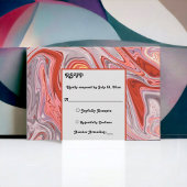 Elegant Minimale kleurrijke Lava Abstracte bruilof RSVP Kaartje