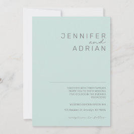 Elegant Minimale Koel Mint Moderne Eenvoudige Bied Kaart